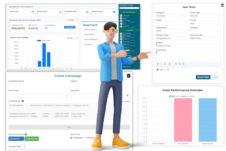 A user-friendly dashboard showcasing enterprise collaboration software tools